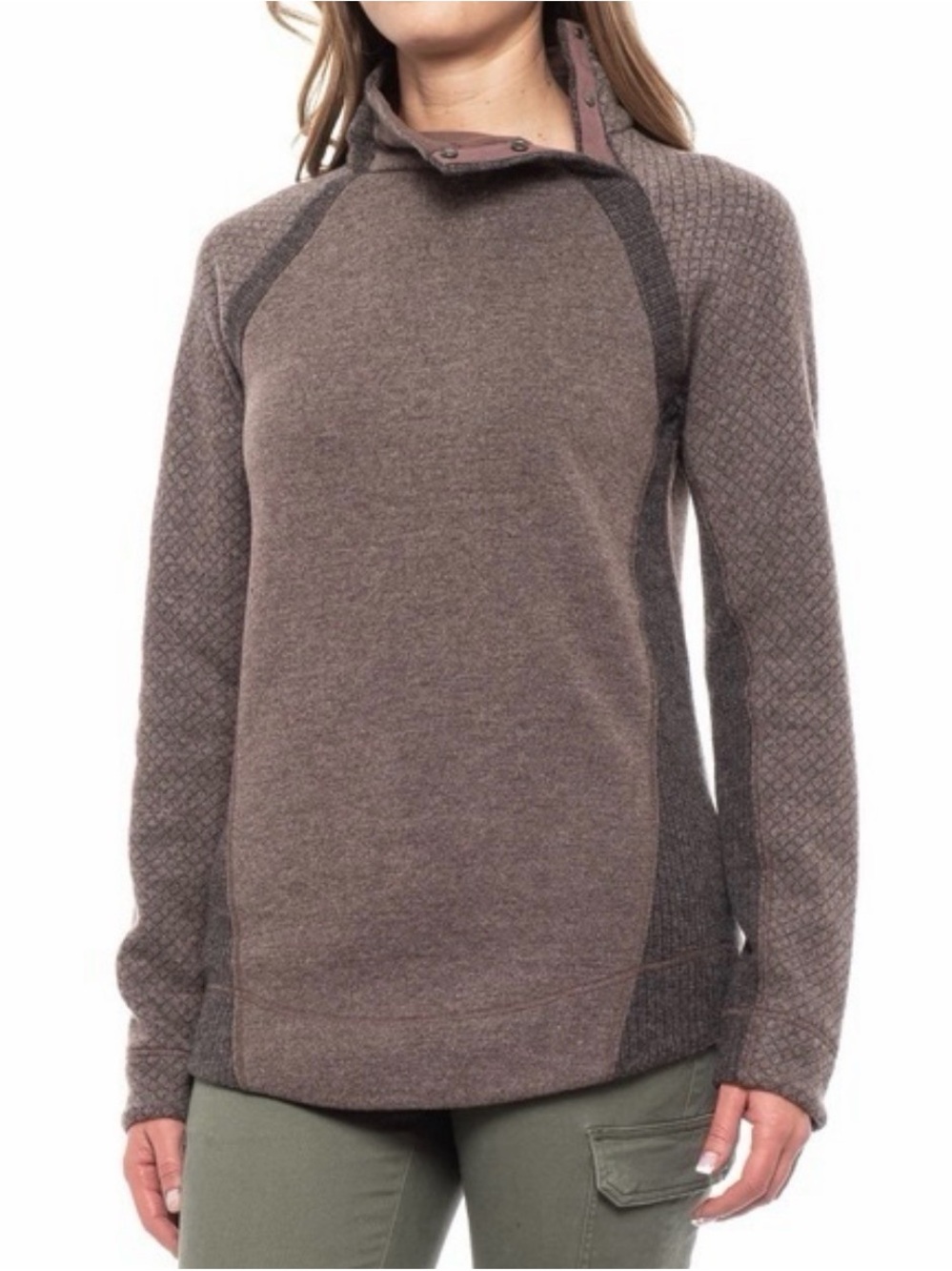 Prana Brandie Wool Blend Pullover Sweater Mock Neck Outdoor Knitwear